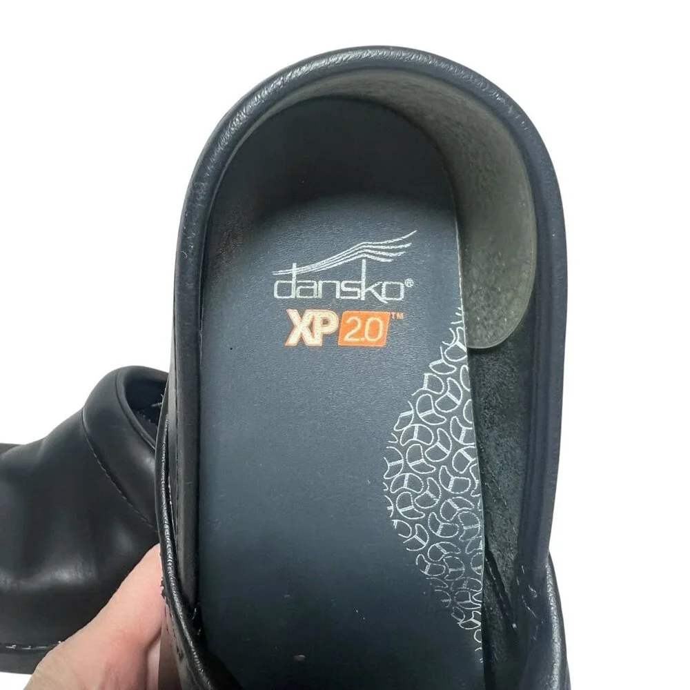 Dansko XP 2.0 Professional Clogs US 6.5 EU 37 Black Leather Comfort Slip On Shoe - Picture 6 of 9